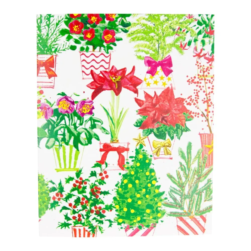 Caspari Christmas And Holiday Cards|Boxed Holiday Cards|Christmas Flower Market Petite Boxed Christmas Cards - includes 15 cards & envelopes