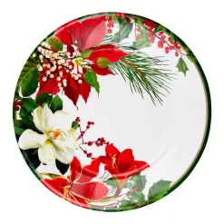 Caspari Paper Dinner Plates|Christmas Garden Dinner Plates - 8 Per Package