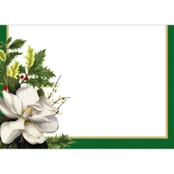 Caspari Christmas Place Cards|Place Cards|Christmas Garden Foil Place Cards - 8 Per Package