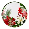 Caspari Christmas Plates|Paper Salad And Dessert Plates|Christmas Garden Salad & Dessert Plates - 8 Per Package
