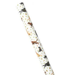 Caspari Christmas Wrapping Paper|Wrapping Paper|Christmas Labs Gift Wrapping Paper - 30" x 8' Roll