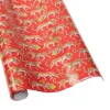 Caspari Christmas Wrapping Paper|Wrapping Paper|Christmas Leopards Gift Wrapping Paper in Red - Bundle of 2 30" x 8' Rolls