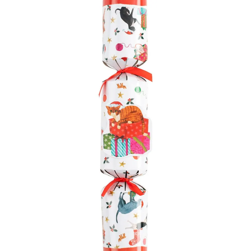 Caspari Christmas Crackers|Christmas Mischief Cat Pet Favor - Single Item/13 Inch