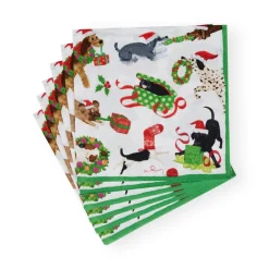 Caspari Christmas Napkins|Paper Luncheon Napkins|Christmas Mischief Luncheon Napkins - 20 Per Package