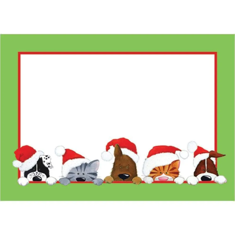 Caspari Gift Tags & Enclosure Cards|Christmas Peek A Boo Self-Adhesive Labels - 12 Per Package