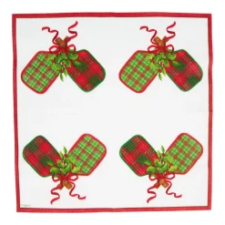 Caspari Christmas Napkins|Paper Cocktail Napkins|Christmas Pickleball Cocktail Napkins - 20 Per Package