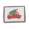 Caspari Christmas And Holiday Cards|Boxed Holiday Cards|Christmas Pickup Truck Classic Boxed Christmas Cards - includes 15 cards & envelopes