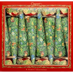 Caspari Christmas Crackers|Celebration Crackers|Christmas Tree Celebration Crackers - includes 8 Celebration Crackers