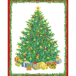 Caspari Christmas And Holiday Cards|Boxed Holiday Cards|Christmas Tree Classic Boxed Christmas Cards - includes 15 cards & envelopes