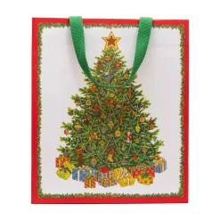 Caspari Christmas Gift & Bottle Bags|Gift & Bottle Bags|Christmas Tree Large Gift Bag 10