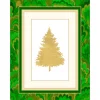 Caspari Christmas And Holiday Cards|Boxed Holiday Cards|Christmas Tree Marbled Foil Classic Boxed Christmas Cards - includes 10 cards & envelopes