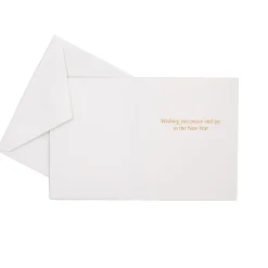 Caspari Christmas And Holiday Cards|Boxed Holiday Cards|Christmas Tree Marbled Foil Classic Boxed Christmas Cards - includes 10 cards & envelopes