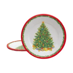 Caspari Paper Dinner Plates|Christmas Tree Paper Dinner Plates - includes 8 Paper Dinner Plates