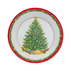 Caspari Paper Dinner Plates|Christmas Tree Paper Dinner Plates - includes 8 Paper Dinner Plates