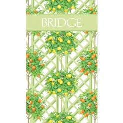 Caspari Bridge|Citrus Topiaries Bridge Score Pad - 1 Each