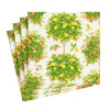 Caspari Paper Cocktail Napkins|Citrus Topiaries Paper Cocktail Napkins in White - 20 Per Package