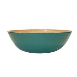 Albert L Punkt Tailgates|Kitchen Essentials|Classic Lacquered Bamboo Bowl in Light Blue - 1 Each