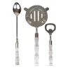 Caspari Cocktail Party|Engagement Party|Clear Bamboo Handle Bar Tools Set