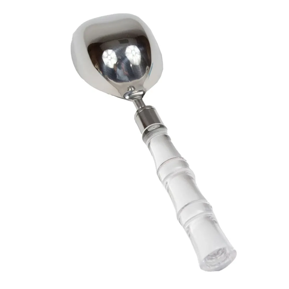 Caspari Bar Tools & Acrylic Barware|Capri|Clear Bamboo Handle Scoop