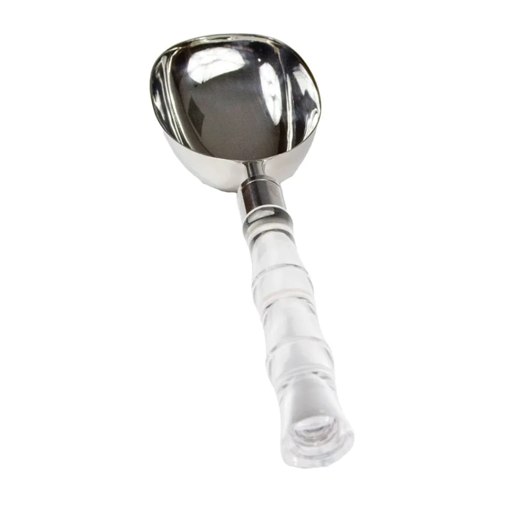 Caspari Bar Tools & Acrylic Barware|Capri|Clear Bamboo Handle Scoop
