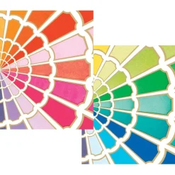 Caspari Note Cards|Color Wheel Assorted Foil Boxed Note Cards - 10 Note Cards & 10 Envelopes