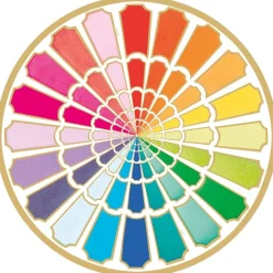 Caspari Paper Placemats|Color Wheel Round Paper Placemats - 12 Per Package