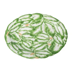 Abigails Vases & Centerpieces|Serving Platters & Bowls|Compagnia Platter in Green and White Leaf - Large