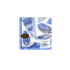 Caspari Paper Cocktail Napkins|Coquillage Blue Cocktail Napkins - 20 Per Package