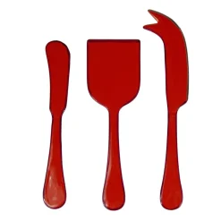 Caspari Bar Tools & Acrylic Barware|Serving Utensils|Coral & Berry Cheese Tool Set