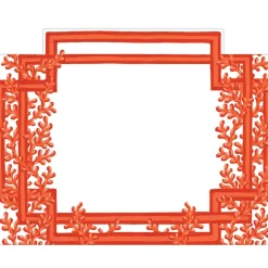 Caspari Place Cards|Coral And Trellis Coral Place Cards - 8 Per Package