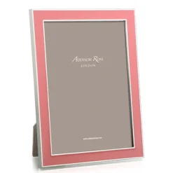 Addison Ross Pictures, Frames & Clocks|Coral Enamel 5" x 7" Picture Frame with Silver Trim - 1 Each
