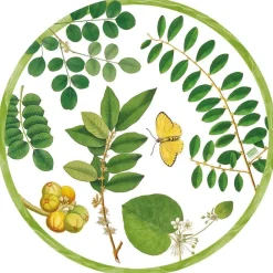 Caspari Placemats|Paper Placemats|Coromandel Garden Die-Cut Placemat - 4 Per Package in Ivory