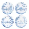 Juliska Memorial Day|Serving Platters & Bowls|Country Estate Party Plates Set of 4 - Delft Blue