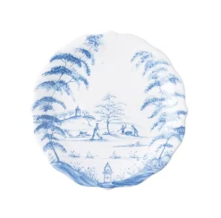 Juliska Memorial Day|Serving Platters & Bowls|Country Estate Party Plates Set of 4 - Delft Blue