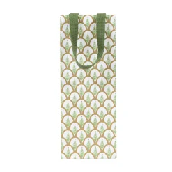 Caspari Christmas Gift & Bottle Bags|Gift & Bottle Bags|Deco Christmas Gold Wine & Bottle Gift Bag - 1 Each