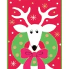 Caspari Christmas And Holiday Cards|Boxed Holiday Cards|Deer with Wreath Classic Boxed Christmas Cards - includes 15 cards & envelopes