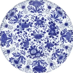 Caspari Bridal Shower|Paper Placemats|Delft Die-Cut Placemat in Blue - 4 Per Package