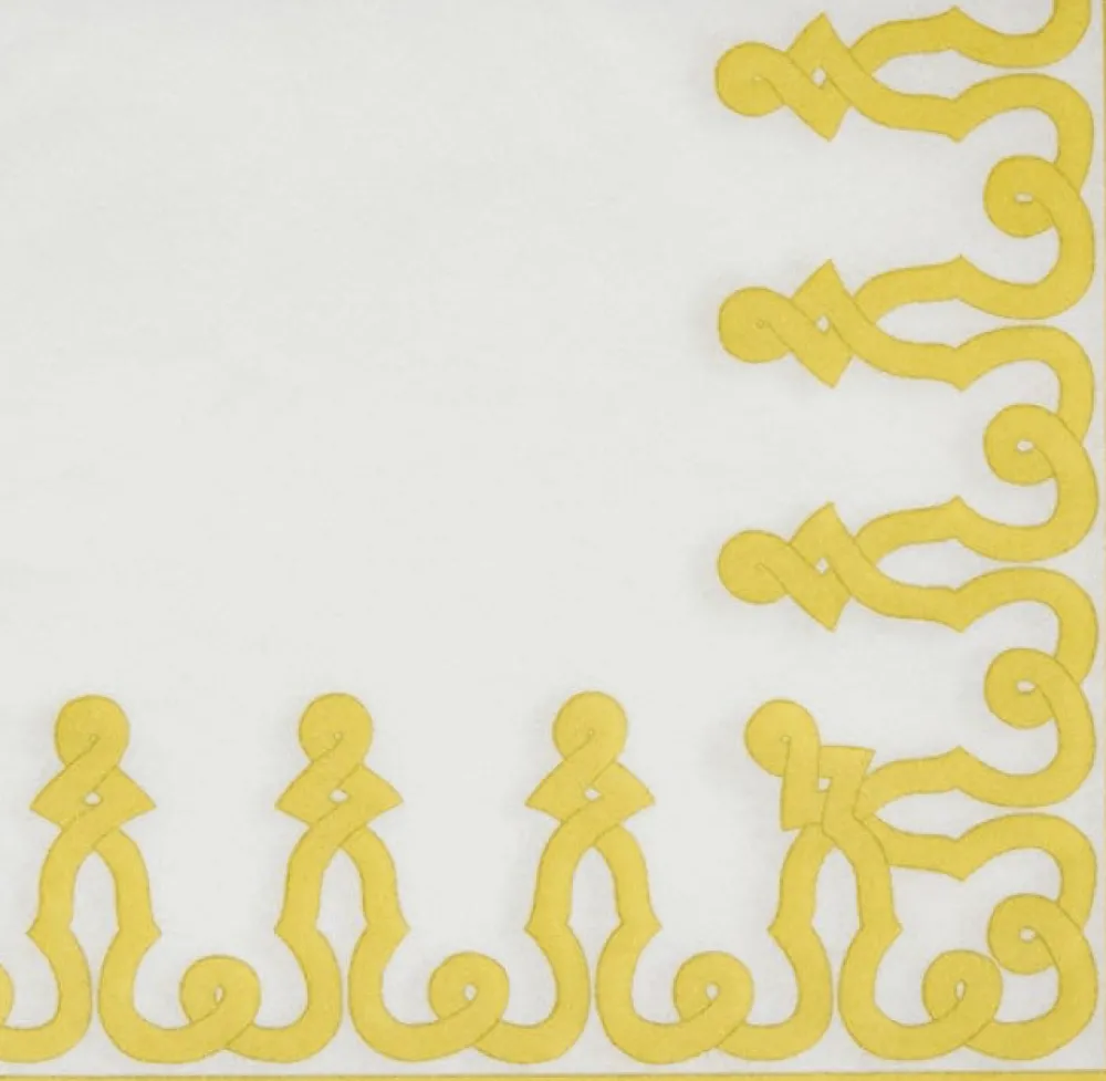 Caspari Christmas Napkins|Paper Dinner Napkins|Dessin Passementerie Dijon Paper Linen Dinner Napkins - 12 Per Package