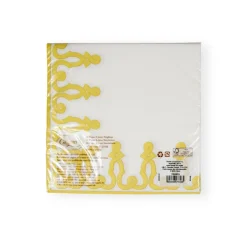 Caspari Christmas Napkins|Paper Dinner Napkins|Dessin Passementerie Dijon Paper Linen Dinner Napkins - 12 Per Package