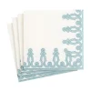 Caspari Engagement Party|Mother'S Day|Dessin Passementerie Paper Linen Cocktail Napkins in Stone Blue - 15 Per Package