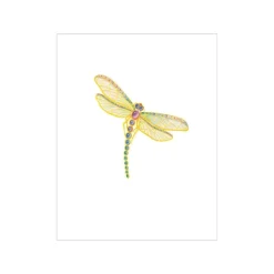 Caspari Gift Tags & Enclosure Cards|Dragonfly Gift Enclosure Cards - 4 Mini Cards & 4 Envelopes