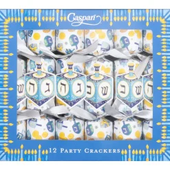 Caspari Christmas Crackers|Celebration Crackers|Dreidel, Dreidel, Dreidel Celebration Crackers - includes 12 Celebration Crackers