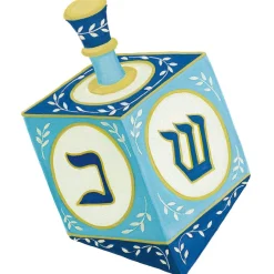 Caspari Christmas Gift Tags & Labels|Hanukkah|Dreidel Gift Tags - 4 Per Package