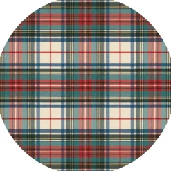 Caspari Christmas Placemats & Coasters|Placemats|Dress Stewart Tartan Die-Cut Placemat - 4 Per Package