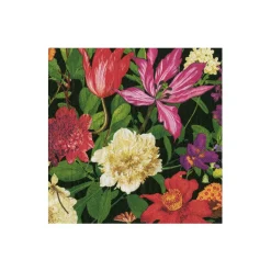 Caspari Paper Cocktail Napkins|Dutch Floral Black Cocktail Napkins - includes 20 Cocktail Napkins