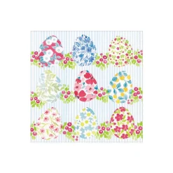 Caspari Easter|Paper Cocktail Napkins|Floral Easter Eggs Paper Cocktail Napkins - 20 Per Package