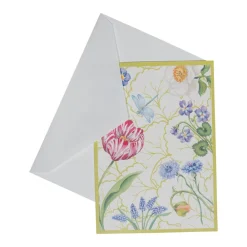 Caspari Note Cards|Floral Majolica Boxed Note Cards - 8 Note Cards & 8 Envelopes