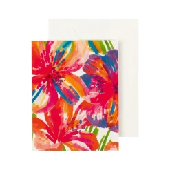 Caspari Gift Tags & Enclosure Cards|Floral Pop Gift Enclosure Cards - 4 Mini Cards & 4 Envelopes