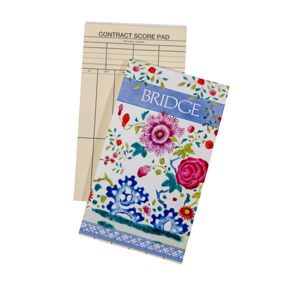 Caspari Bridge|Floral Porcelain Bridge Score Pads - 1 Each