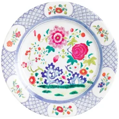 Caspari Paper Dinner Plates|Floral Porcelain Dinner Plates - 8 Per Package